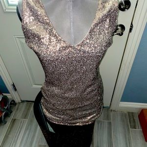 Gold sequins dress